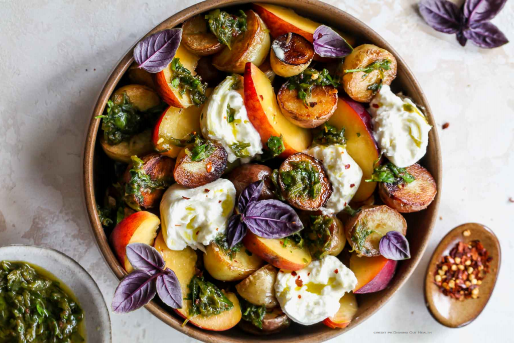 insalata patate pesche